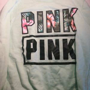 Victoria secret PINK aqua green sweatshirt